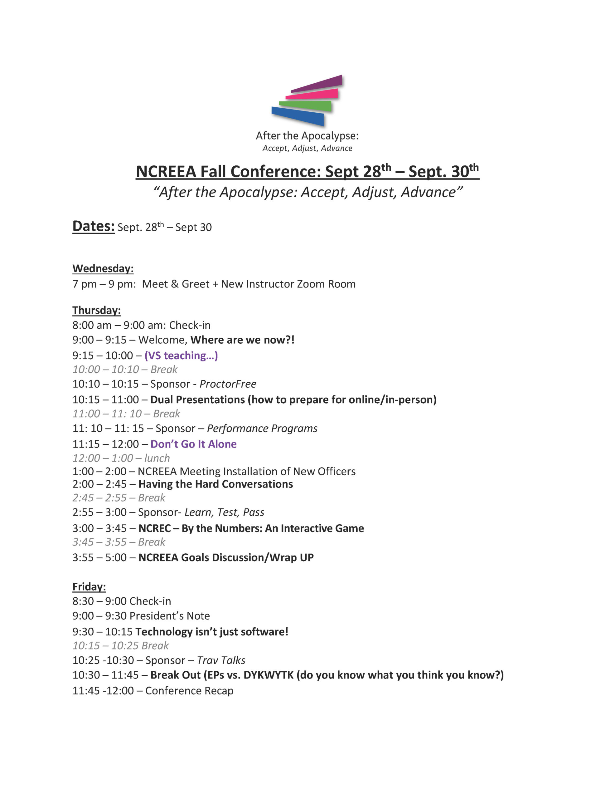 Updated- 9_14 Fall Conference Agenda